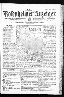 Rosenheimer Anzeiger Sonntag 23. April 1905