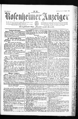 Rosenheimer Anzeiger Freitag 28. April 1905