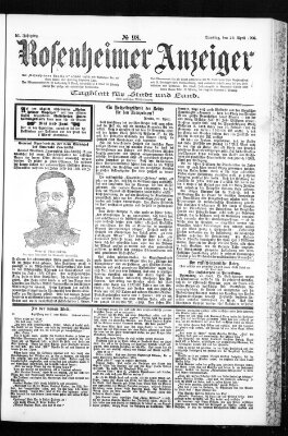 Rosenheimer Anzeiger Samstag 29. April 1905