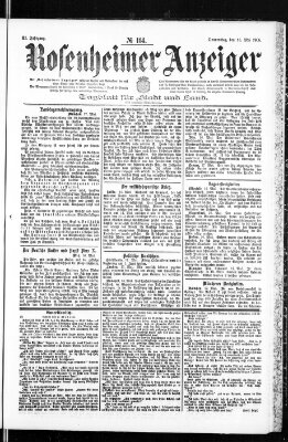 Rosenheimer Anzeiger Donnerstag 18. Mai 1905