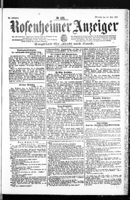 Rosenheimer Anzeiger Mittwoch 24. Mai 1905