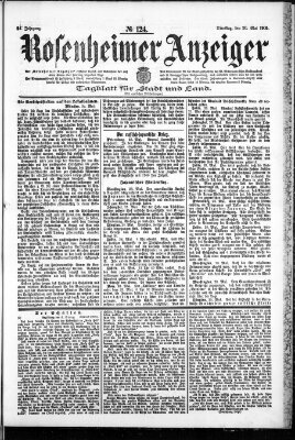 Rosenheimer Anzeiger Dienstag 30. Mai 1905