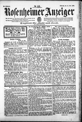 Rosenheimer Anzeiger Mittwoch 31. Mai 1905