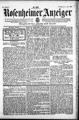 Rosenheimer Anzeiger Sonntag 4. Juni 1905