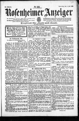 Rosenheimer Anzeiger Donnerstag 6. Juli 1905