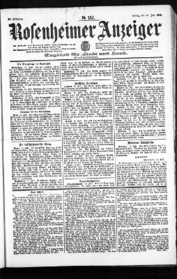 Rosenheimer Anzeiger Freitag 14. Juli 1905