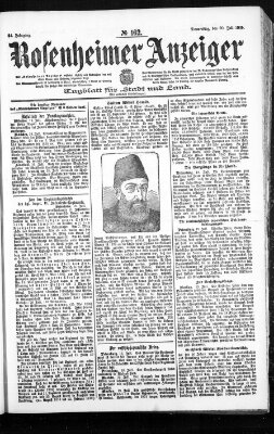 Rosenheimer Anzeiger Donnerstag 20. Juli 1905