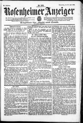 Rosenheimer Anzeiger Donnerstag 27. Juli 1905