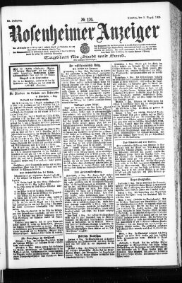 Rosenheimer Anzeiger Samstag 5. August 1905