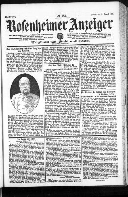 Rosenheimer Anzeiger Freitag 11. August 1905