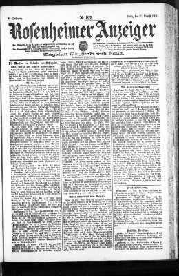 Rosenheimer Anzeiger Freitag 25. August 1905