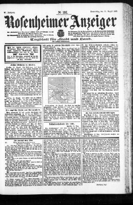 Rosenheimer Anzeiger Donnerstag 31. August 1905