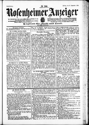 Rosenheimer Anzeiger Freitag 8. September 1905