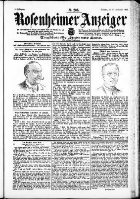 Rosenheimer Anzeiger Sonntag 10. September 1905