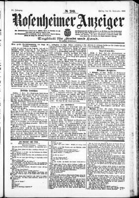 Rosenheimer Anzeiger Freitag 15. September 1905