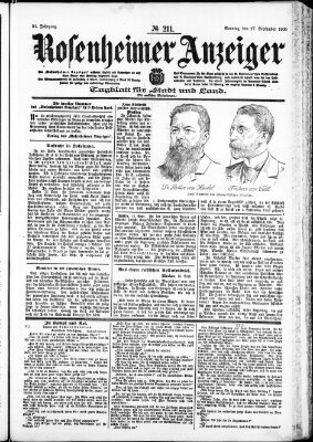 Rosenheimer Anzeiger Sonntag 17. September 1905