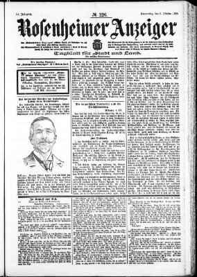 Rosenheimer Anzeiger Donnerstag 5. Oktober 1905
