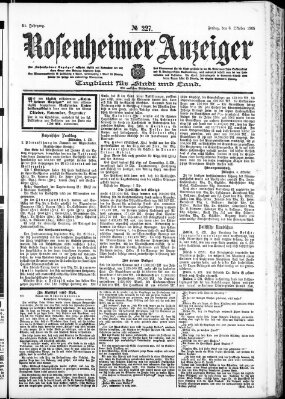 Rosenheimer Anzeiger Freitag 6. Oktober 1905