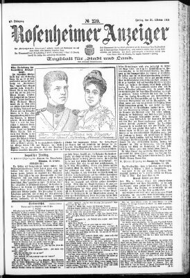 Rosenheimer Anzeiger Freitag 20. Oktober 1905