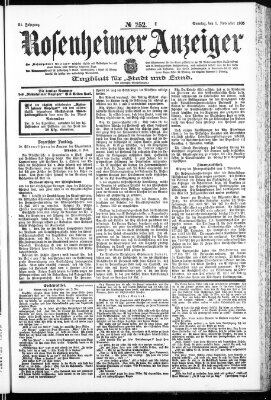 Rosenheimer Anzeiger Sonntag 5. November 1905