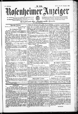 Rosenheimer Anzeiger Freitag 10. November 1905