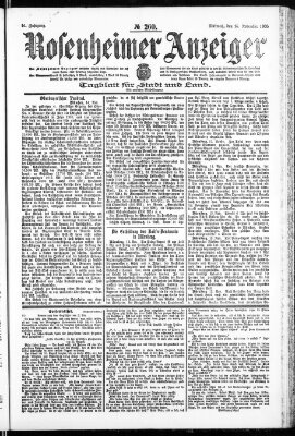 Rosenheimer Anzeiger Mittwoch 15. November 1905