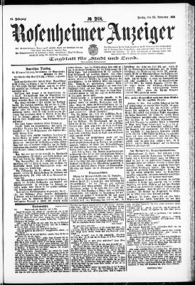 Rosenheimer Anzeiger Freitag 24. November 1905