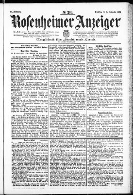 Rosenheimer Anzeiger Samstag 25. November 1905