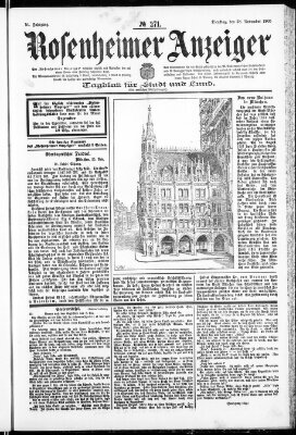 Rosenheimer Anzeiger Dienstag 28. November 1905