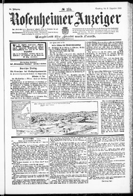 Rosenheimer Anzeiger Samstag 2. Dezember 1905