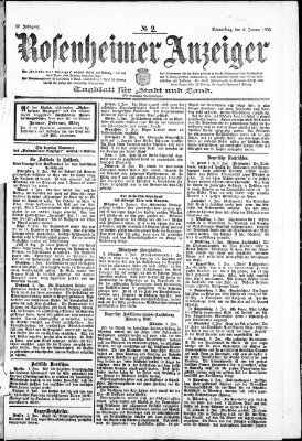 Rosenheimer Anzeiger Donnerstag 4. Januar 1906