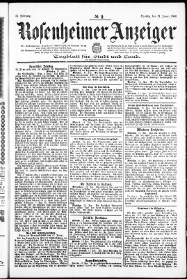 Rosenheimer Anzeiger Samstag 13. Januar 1906