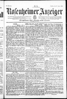 Rosenheimer Anzeiger Dienstag 16. Januar 1906