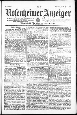 Rosenheimer Anzeiger Donnerstag 25. Januar 1906