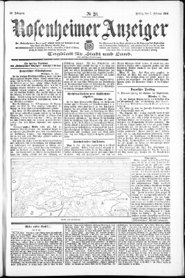 Rosenheimer Anzeiger Freitag 2. Februar 1906