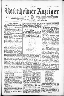 Rosenheimer Anzeiger Dienstag 6. Februar 1906