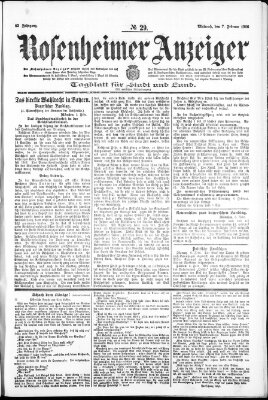 Rosenheimer Anzeiger Mittwoch 7. Februar 1906