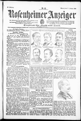 Rosenheimer Anzeiger Mittwoch 21. Februar 1906