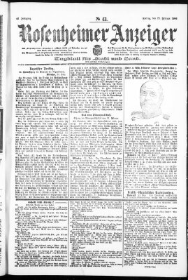 Rosenheimer Anzeiger Freitag 23. Februar 1906