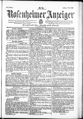 Rosenheimer Anzeiger Freitag 6. April 1906