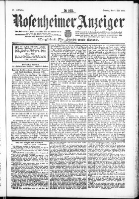 Rosenheimer Anzeiger Sonntag 6. Mai 1906