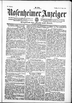 Rosenheimer Anzeiger Samstag 12. Mai 1906