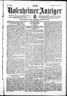 Rosenheimer Anzeiger Dienstag 15. Mai 1906