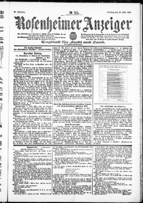 Rosenheimer Anzeiger Sonntag 20. Mai 1906