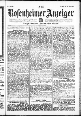 Rosenheimer Anzeiger Montag 21. Mai 1906