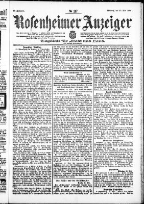 Rosenheimer Anzeiger Mittwoch 23. Mai 1906