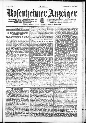 Rosenheimer Anzeiger Sonntag 10. Juni 1906