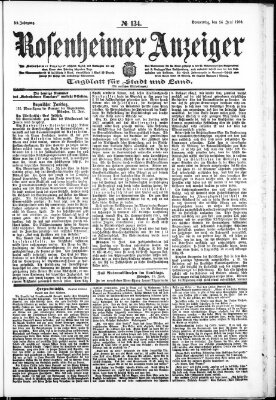 Rosenheimer Anzeiger Donnerstag 14. Juni 1906