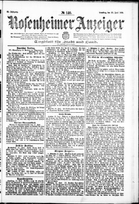 Rosenheimer Anzeiger Samstag 23. Juni 1906