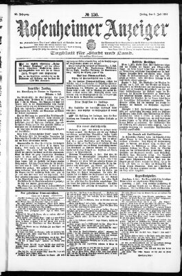 Rosenheimer Anzeiger Freitag 6. Juli 1906